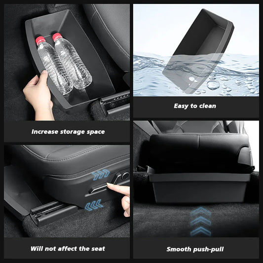 Tesla Model Y 2025 Juniper Front Seat Under‑Seat Drawer TPE Storage Box