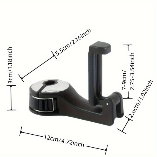 Multifunction Rear Headrest Hook – Car Phone & Bag Holder