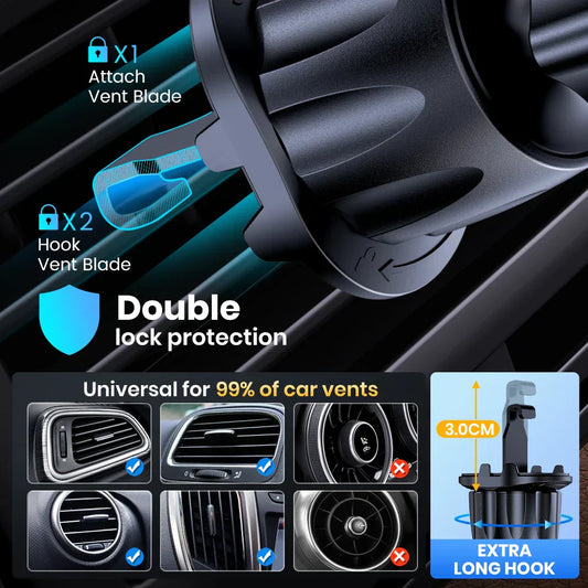 TOPK Magnetic Phone Car Mount – Air Vent Hook Clip Holder